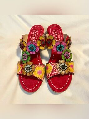 L'Artiste by Spring Step SummerFun-RDM Sandals - Wmns Sz US 8.5-Floral/Colorful